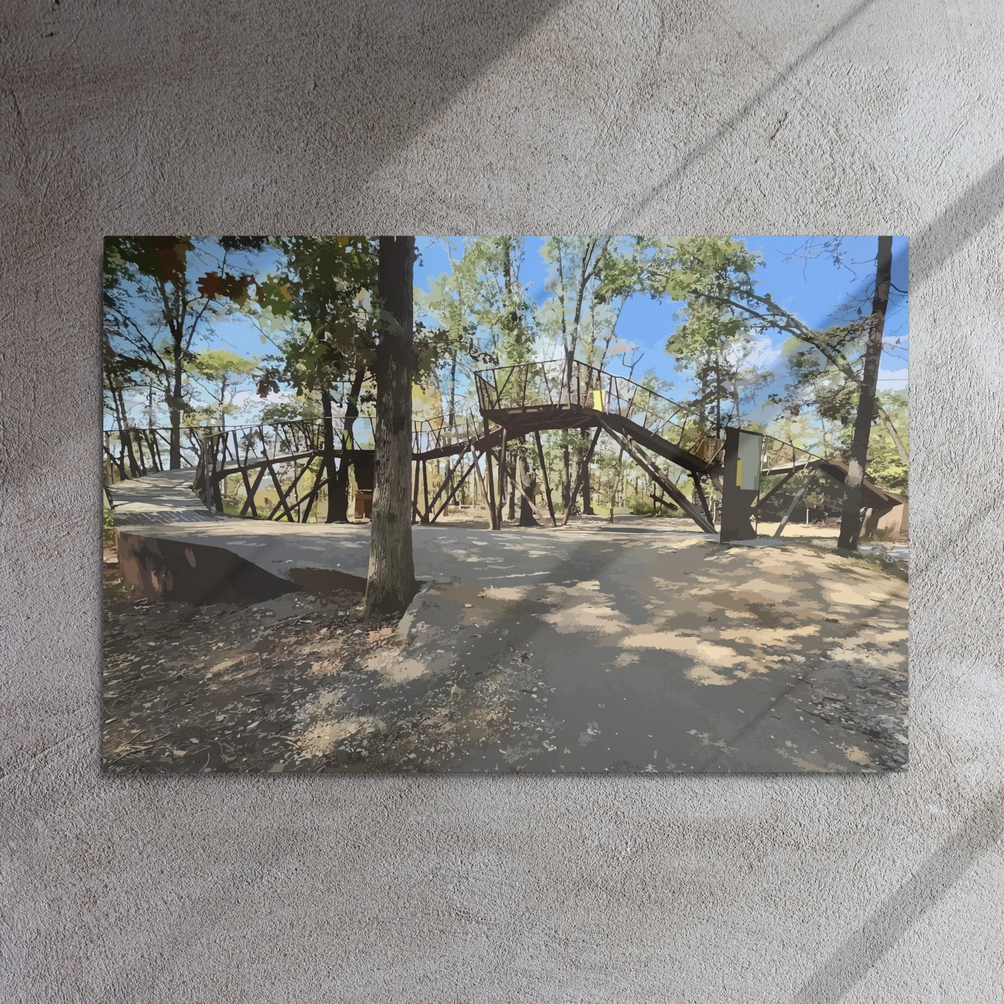 The Hub at Coler MTB Preserve Metal Print Art | Bentonville Arkansas Mountain Bike Trail Print