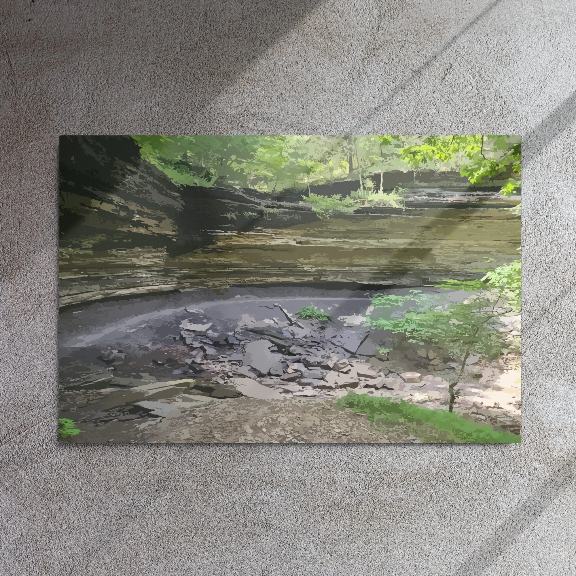 Devil’s Racetrack Trail Metal Print | Arkansas Mountain Bike Print – Devil’s Den State Park