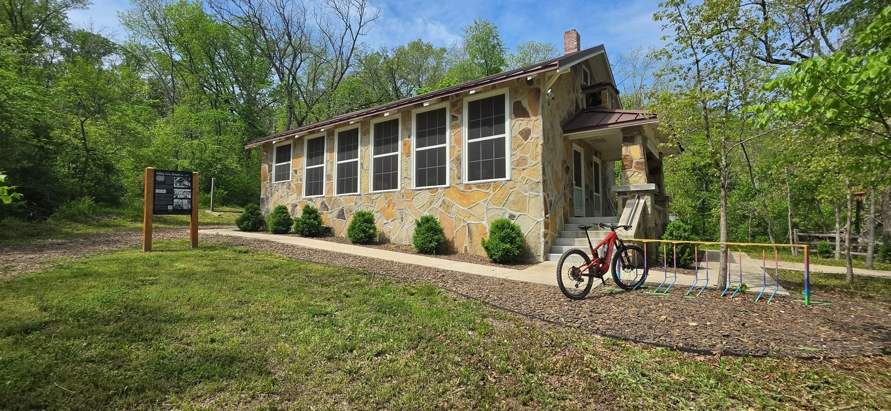 A picture of the Old School House that was Restored i 2023