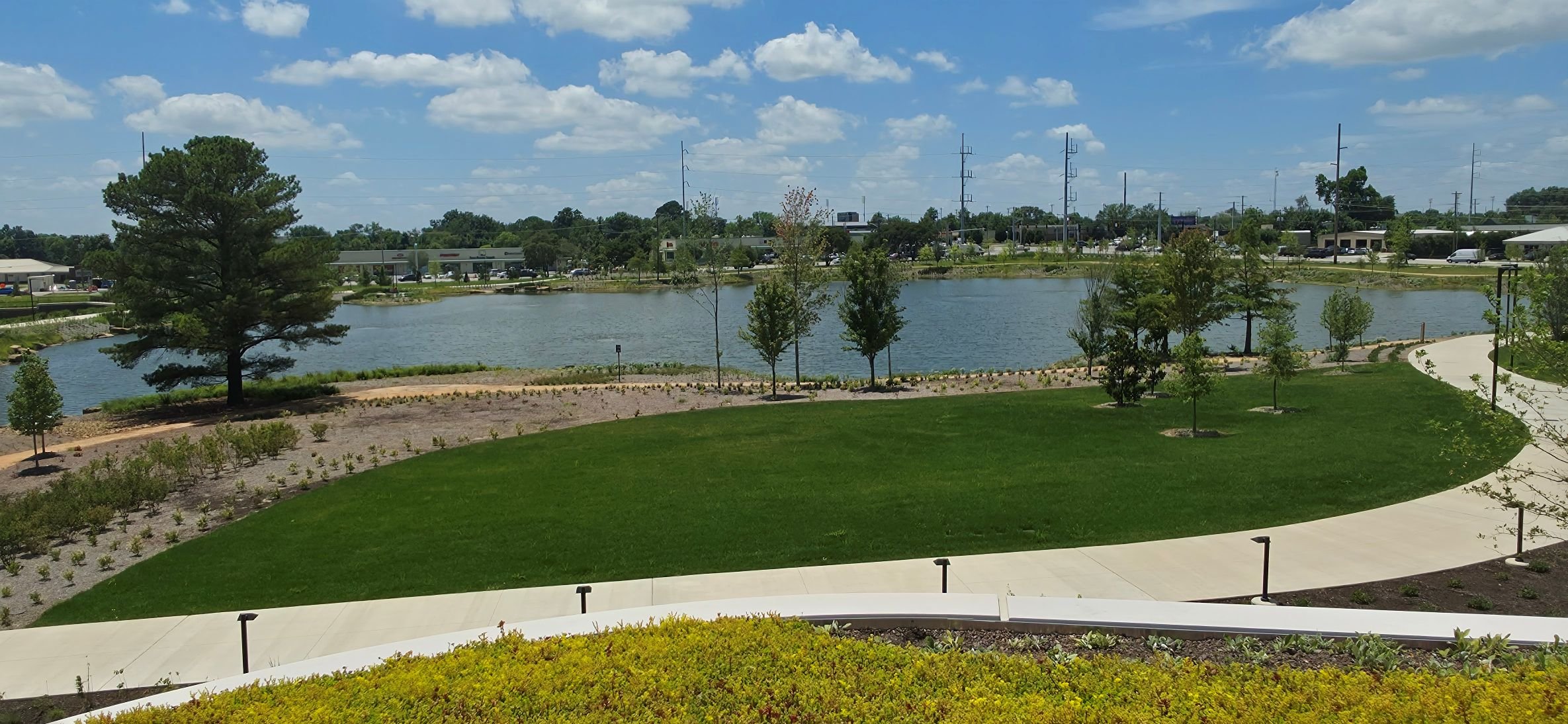 A view of the South lake Trail System from atop Onyx coffee