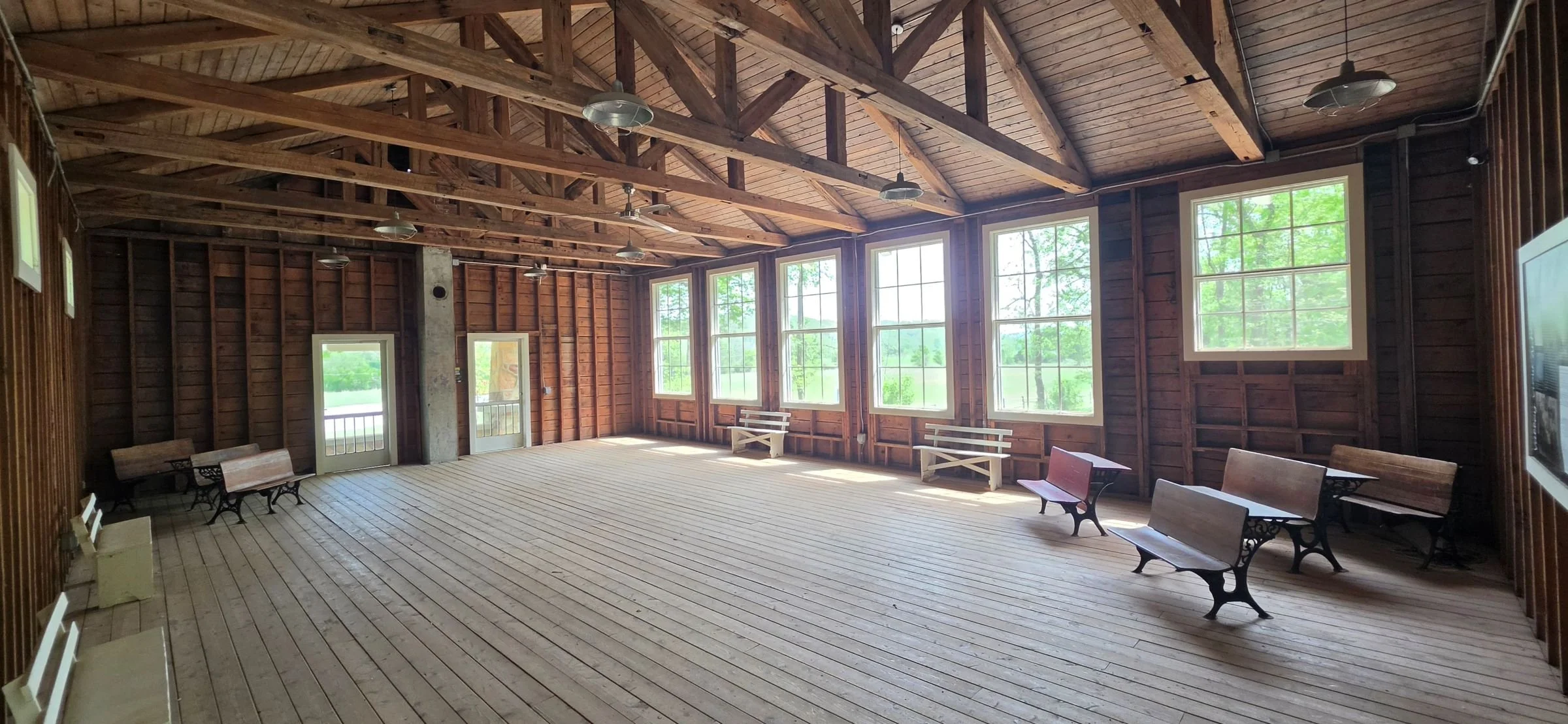 A picture of the inside of the old School House off of Price Coffee Road