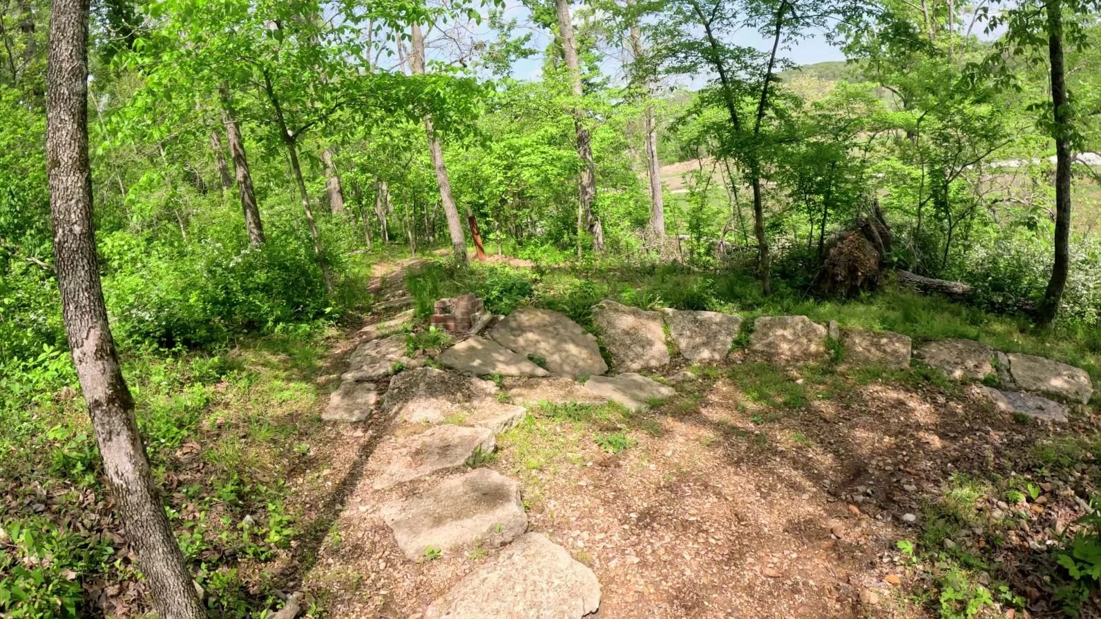 The final rocky berm that merges with another trail at the bottom of My Hero Zero
