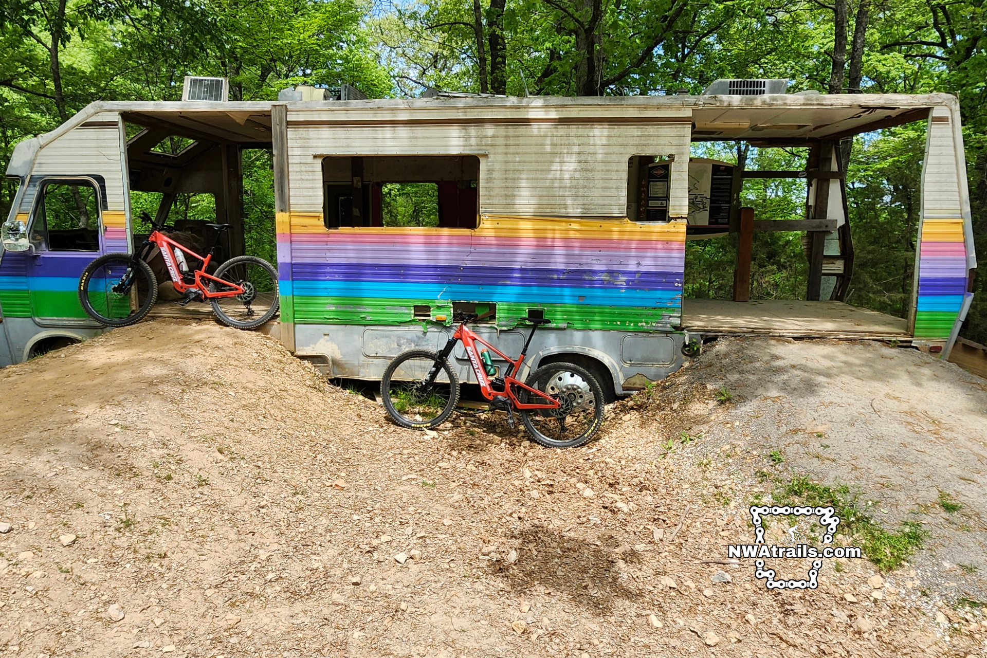 A Picture of Eddie's RV which serves as a trail hub in the Wonderland Trail System