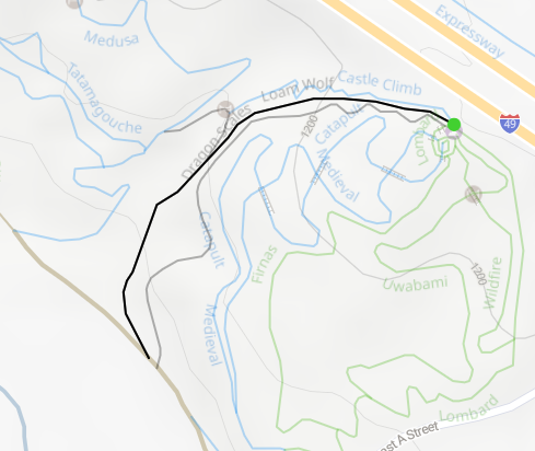 A trail map of Loam Wolf in Slaughter Pen Bentonville Arkansas