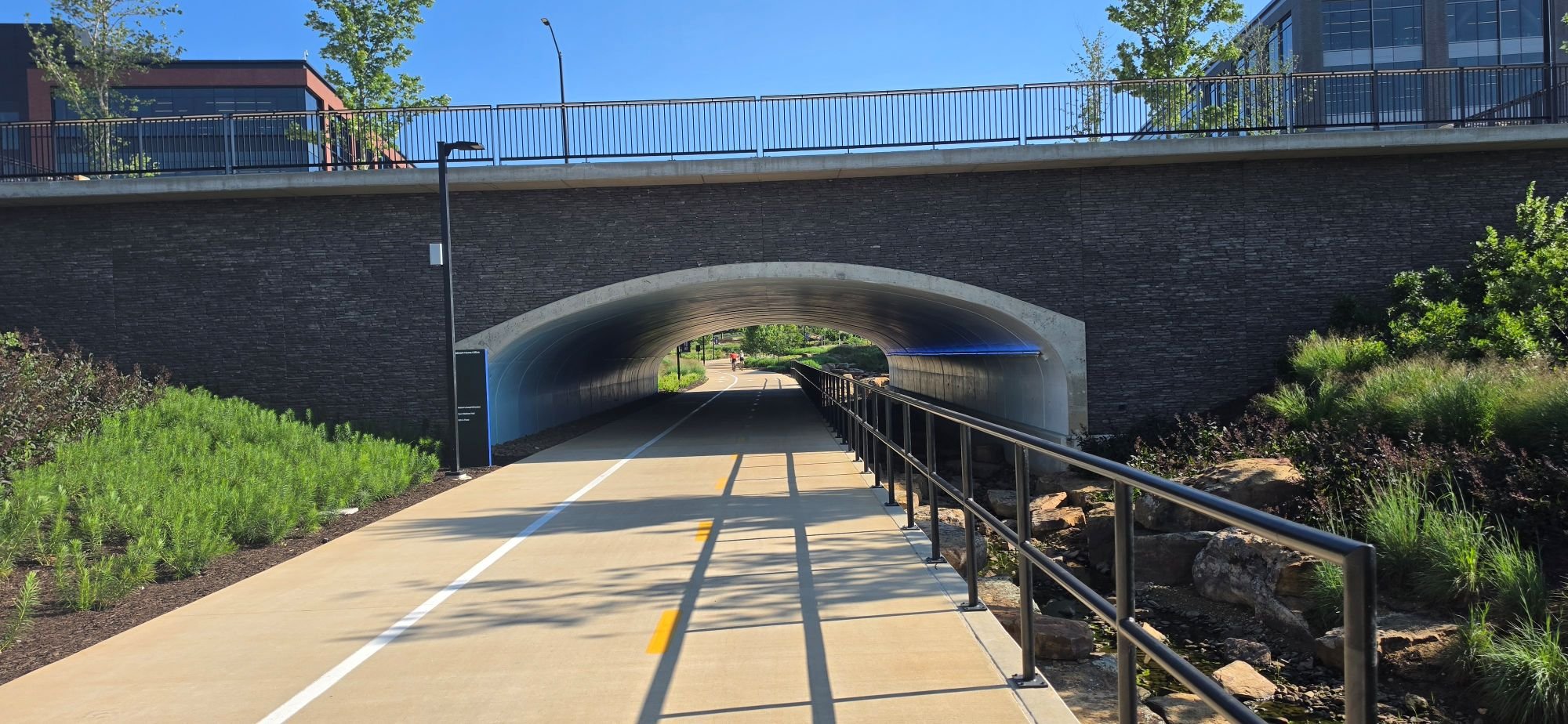 A picture of one of the tunnels along the Razorback Greenway