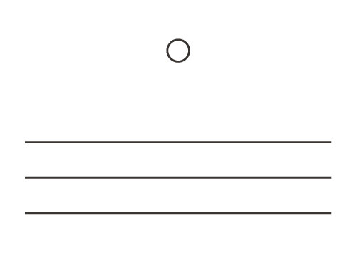 Simple scale with a circular dial at the top and three horizontal lines below.