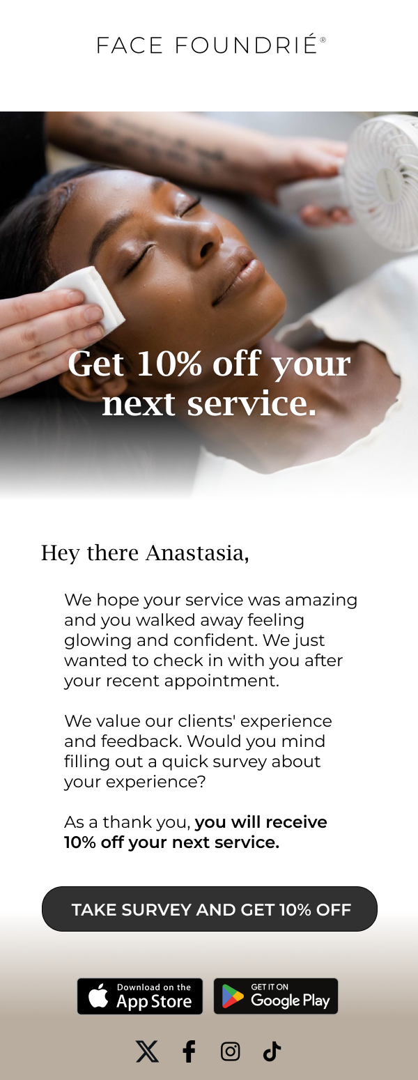 Face Foundrie' Email Sequence