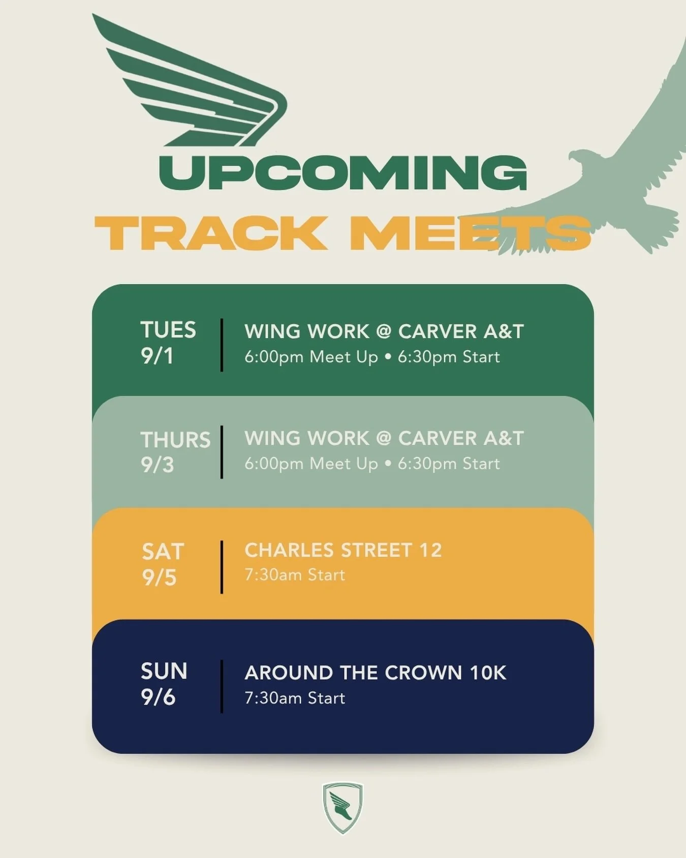 Shortened work schedule for RACE WEEK 🥳 meet us there!