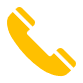 Yellow telephone handset icon