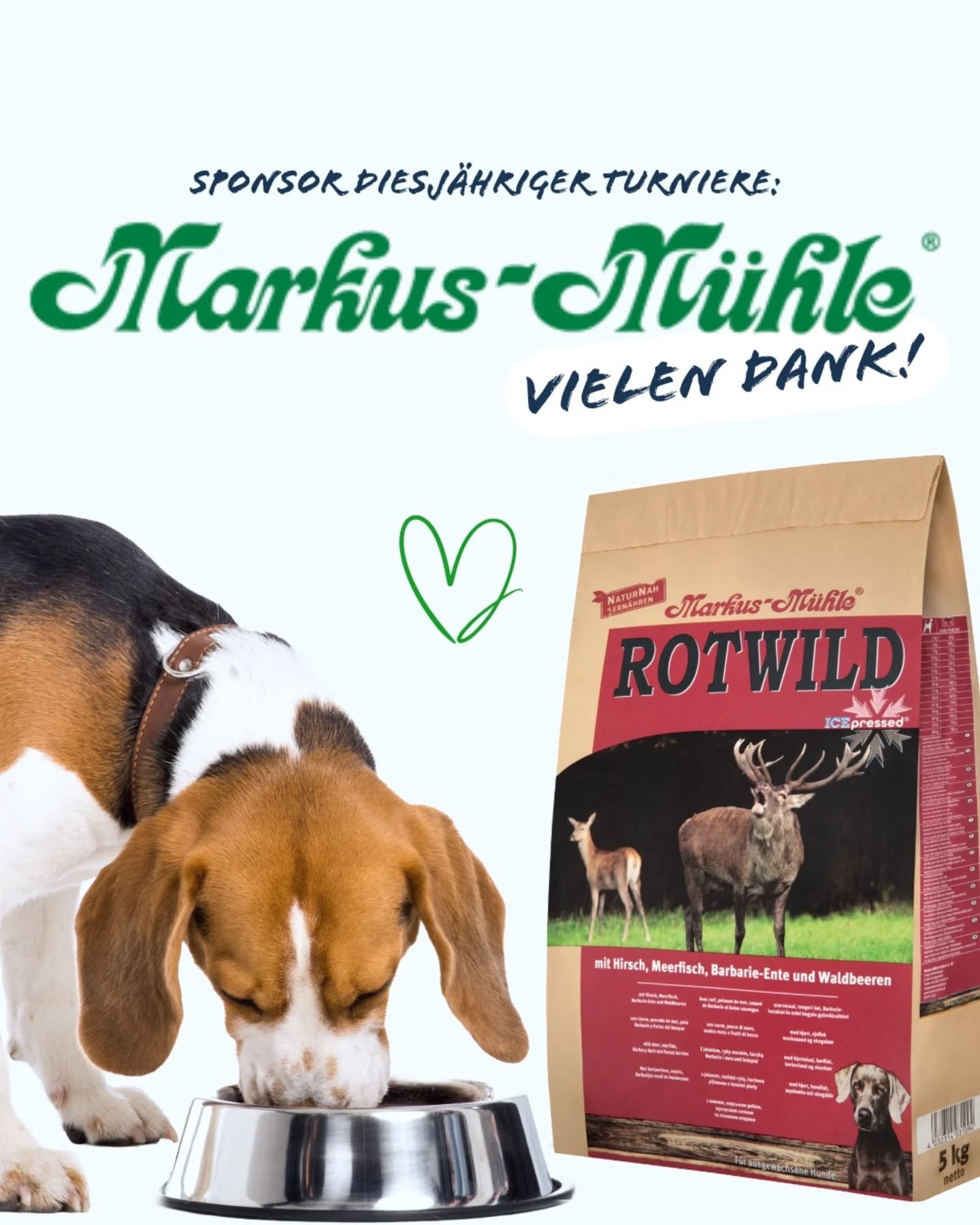 ​🐾 Neuer Partner an Bord: Markus-M&uuml;hle! 🐾
​Wir haben fantastische Neuigkeiten f&uuml;r die kommende Turniersaison! Wir begr&uuml;&szlig;en Markus-M&uuml;hle als neuen Sponsor f&uuml;r ausgew&auml;hlte diesj&auml;hrige Events. 🏆
​Warum Markus-