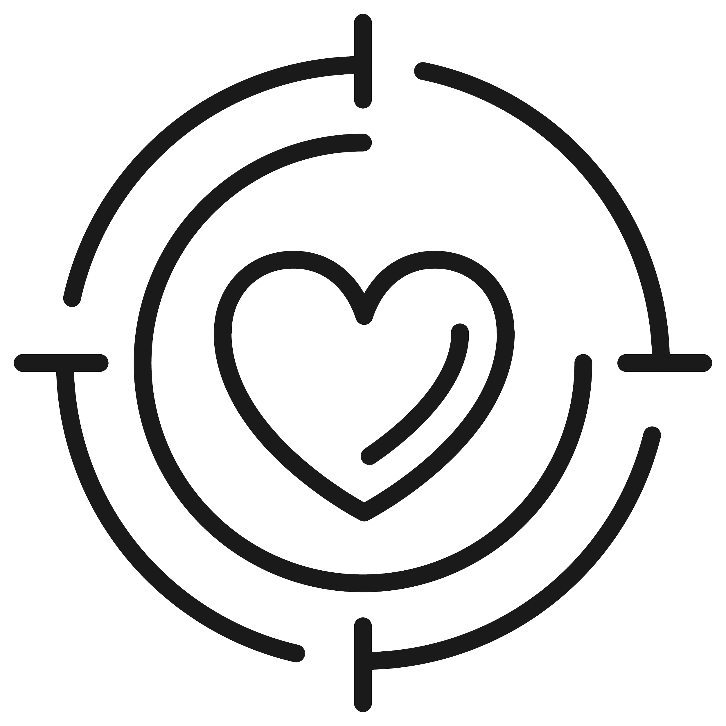 Heart icon with a target circle encompassing it