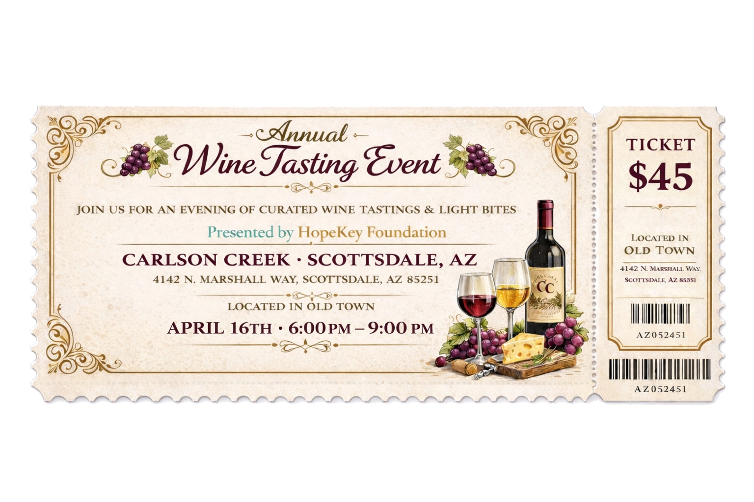 Hope Key Wine Tasting Experience