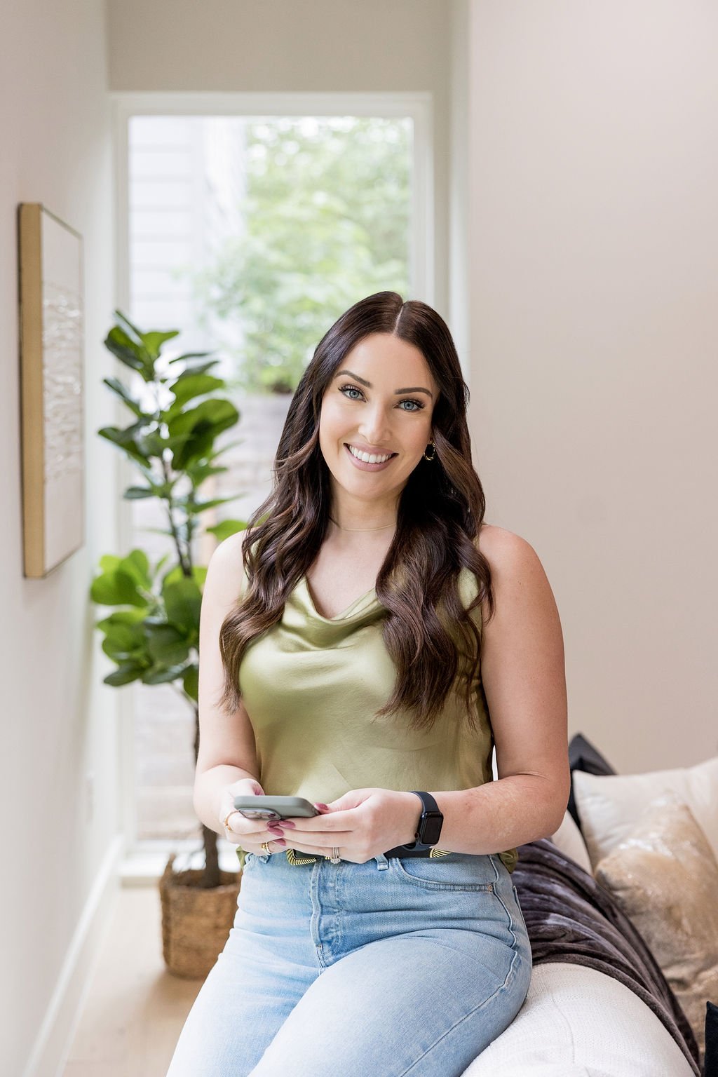 Real estate branding and lifestyle photography in Austin, TX featuring a professional team photographed in a modern residential setting. Perfect imagery for websites, marketing materials, and social media presence.