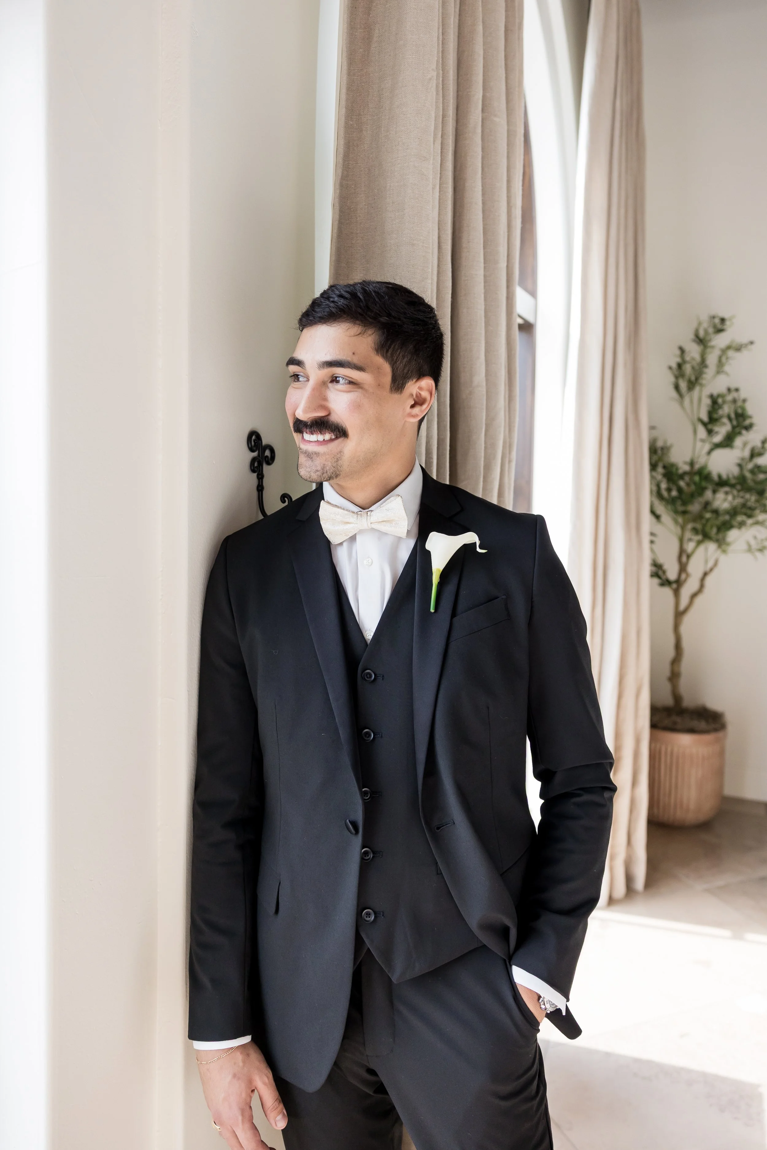 Light and bright groom portrait in Austin TX by GYPC Girl Photography