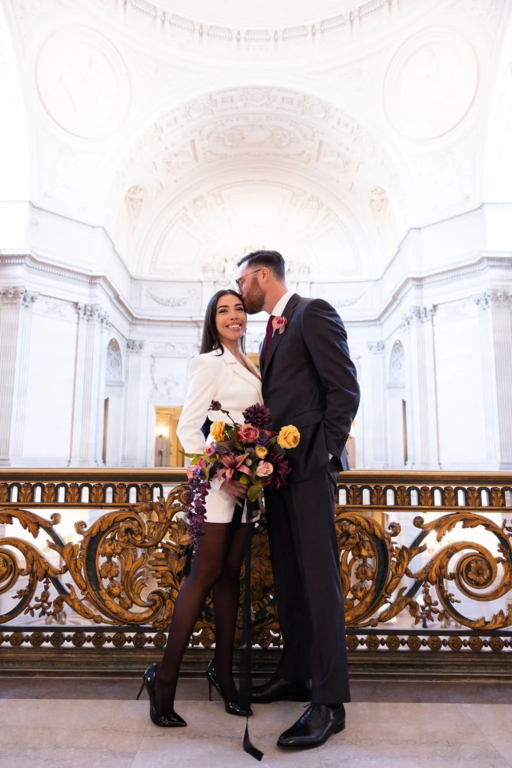 Editorial elopement bride and groom portrait by Gypc Girl Photography