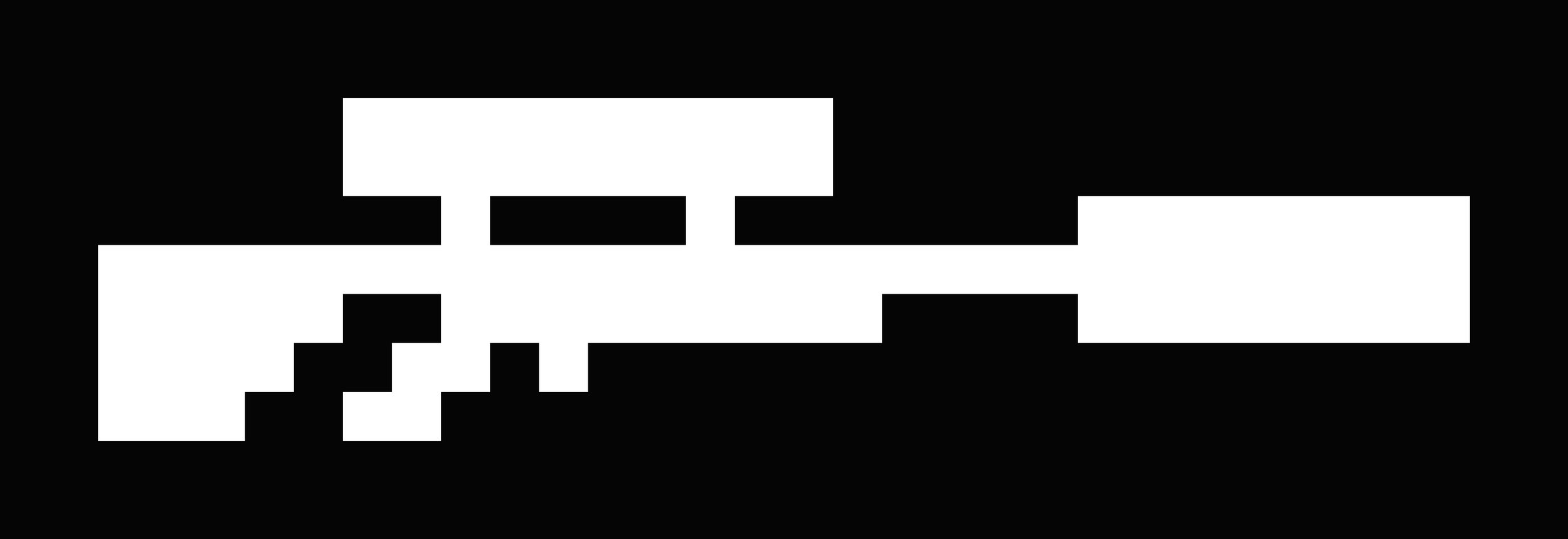 Snipe (2026). Ink, aluminum, 20 x 70 x 1.25 in.