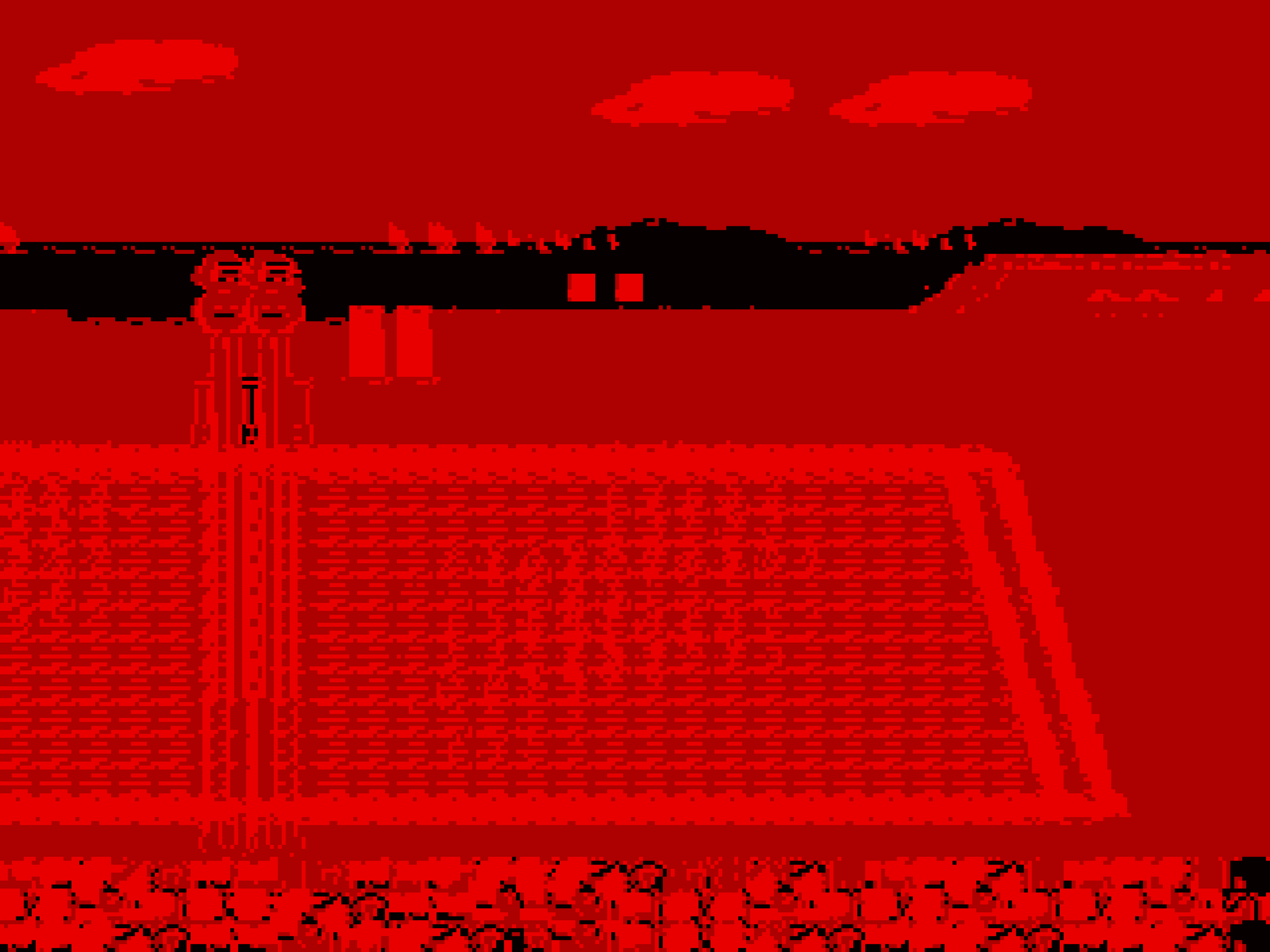 virtua [beach] (2026). Ink, aluminum, 48 x 36 x 1.25 in