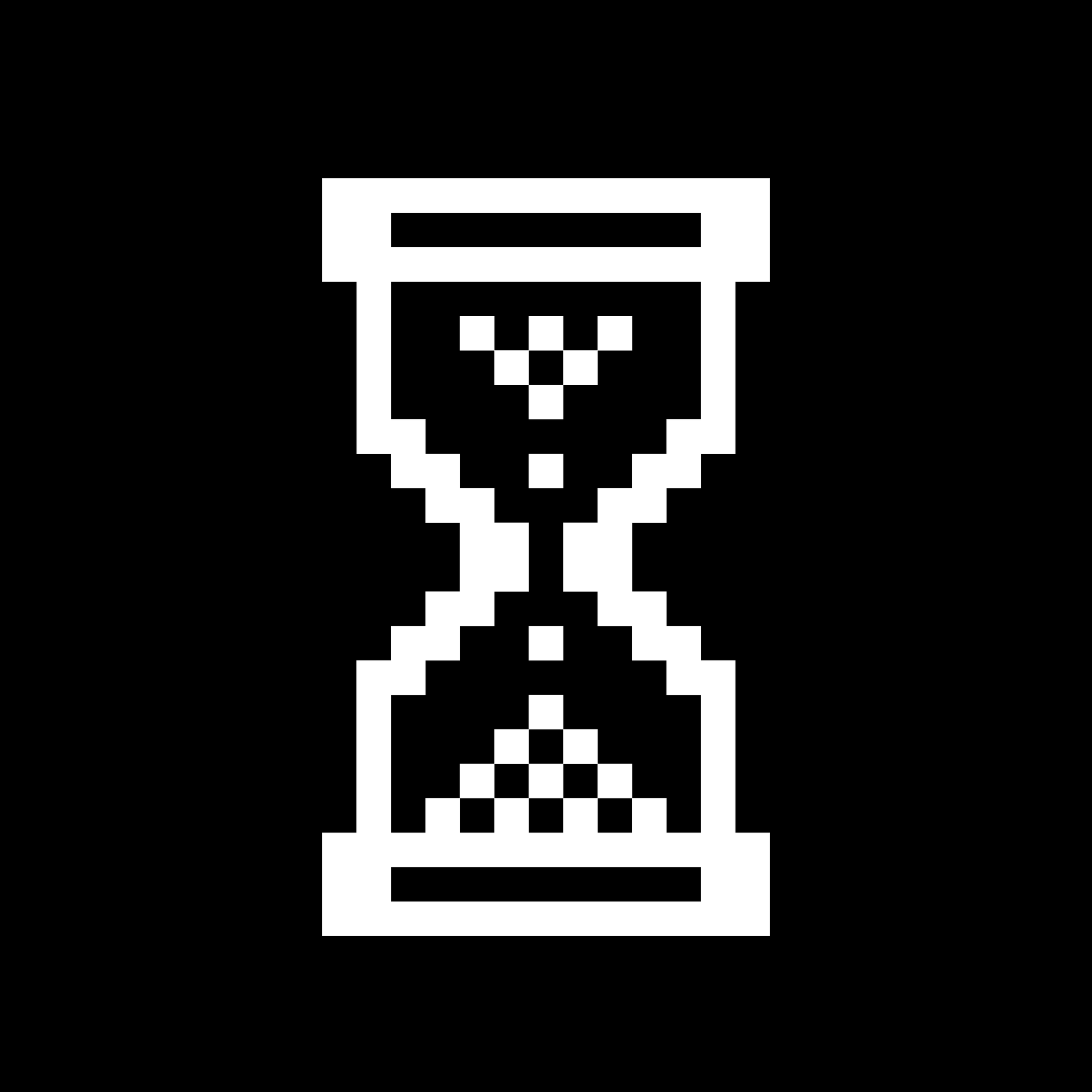 HOURGLASS (2025). Ink, aluminum, 36 x 36 x 1.25 in