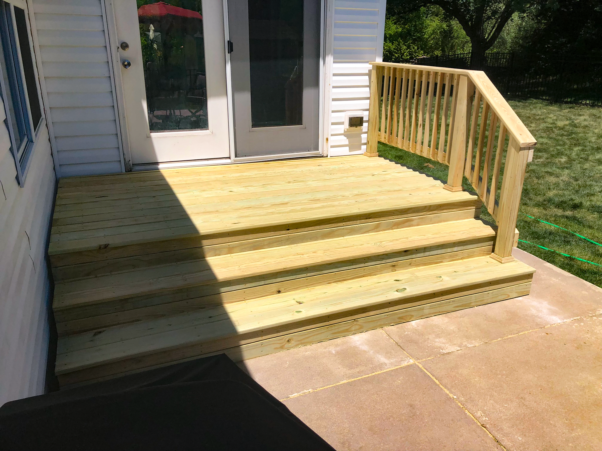 Wood Landing and Steps