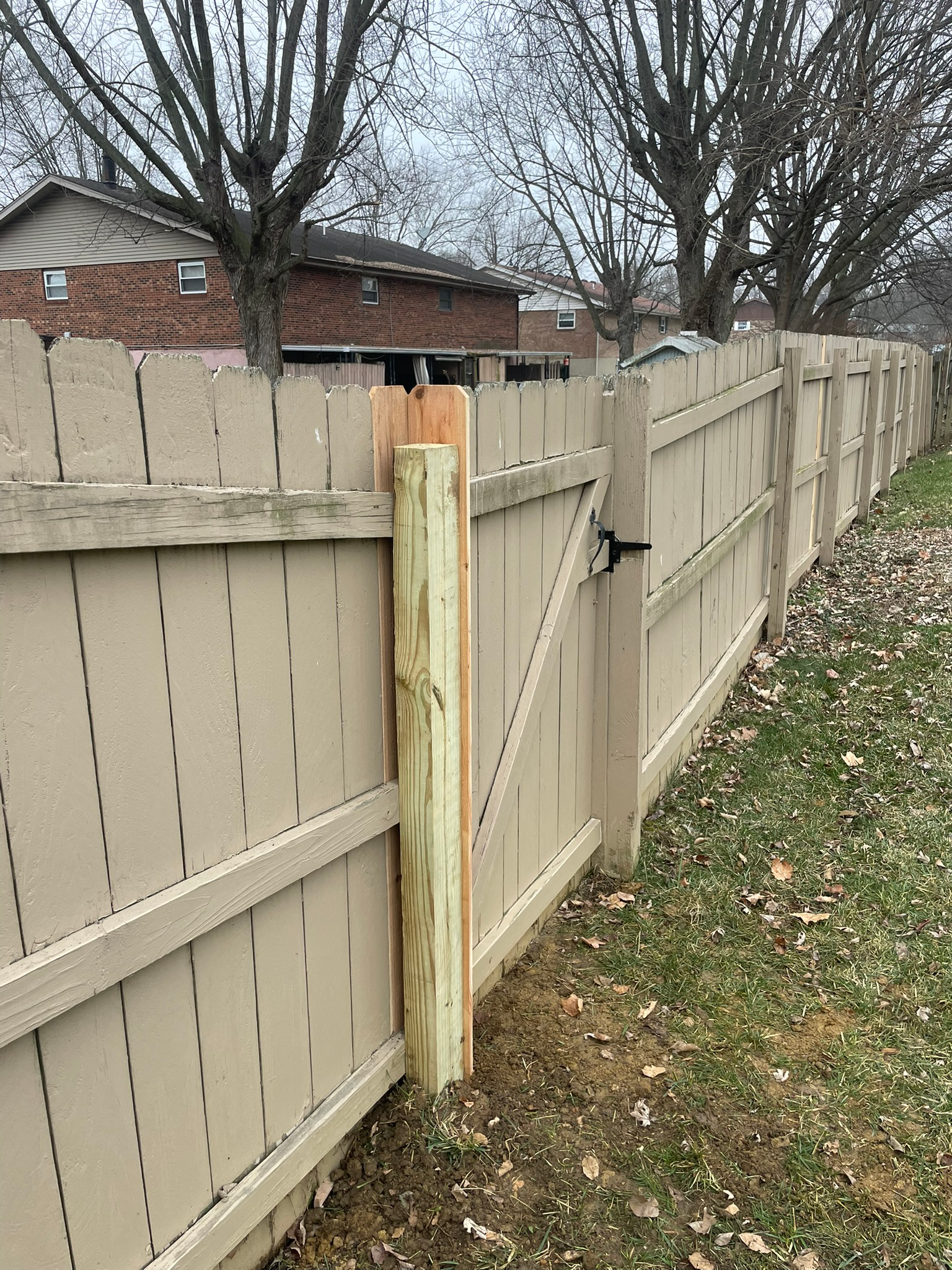 Picket Fence Gate Post Replacement