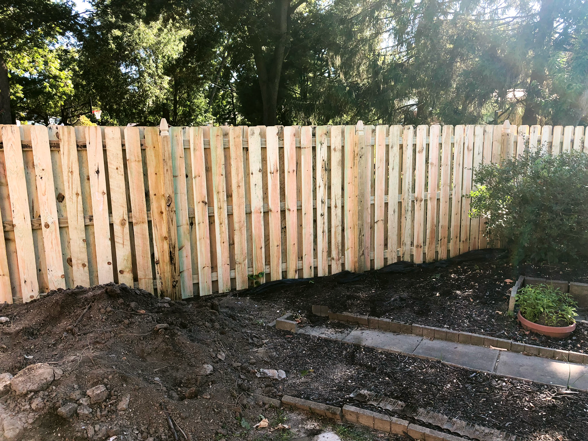 Shadow Box Privacy Fence (Inside)