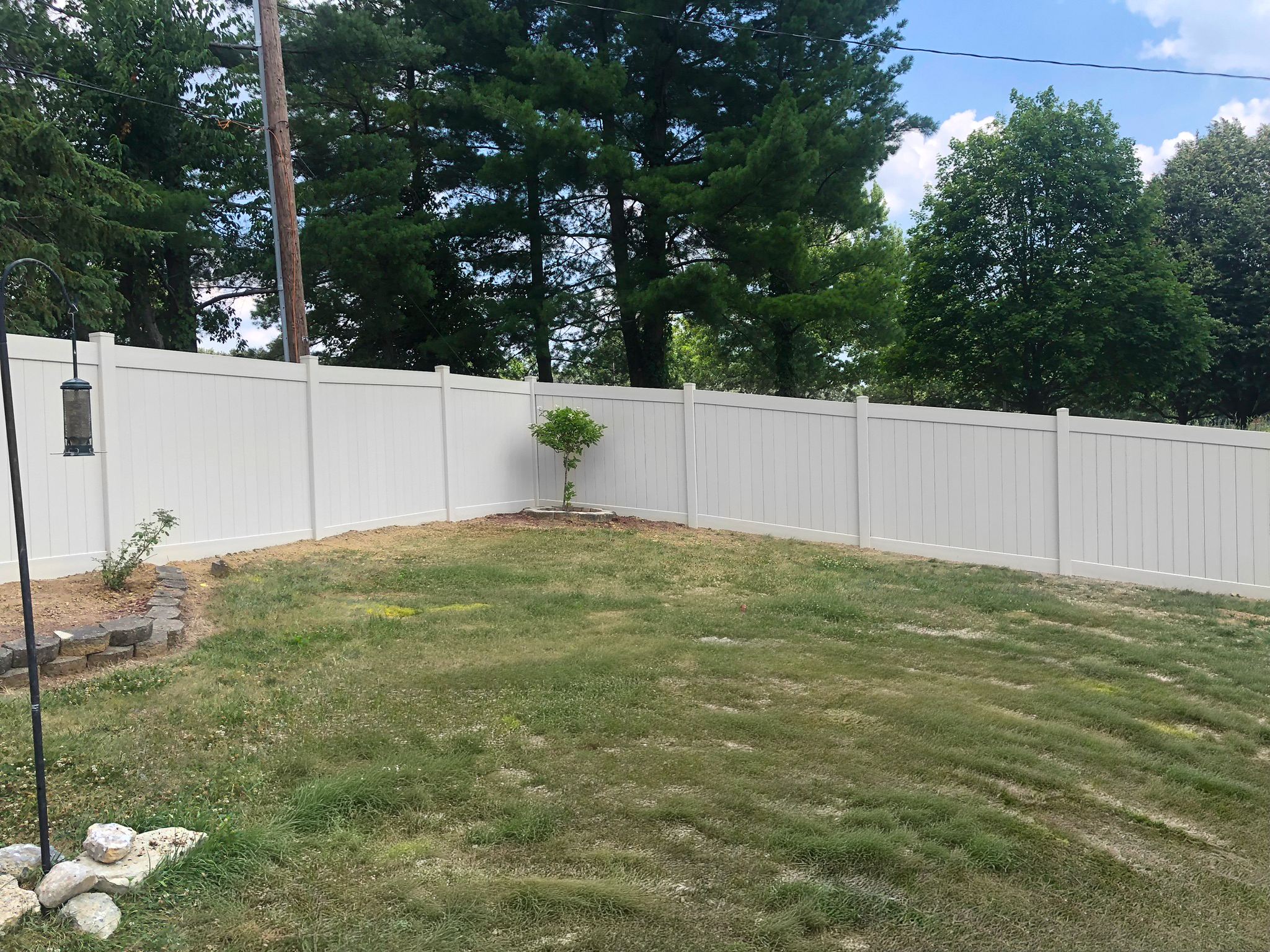 White Vinyl Privacy Fence (Inside)