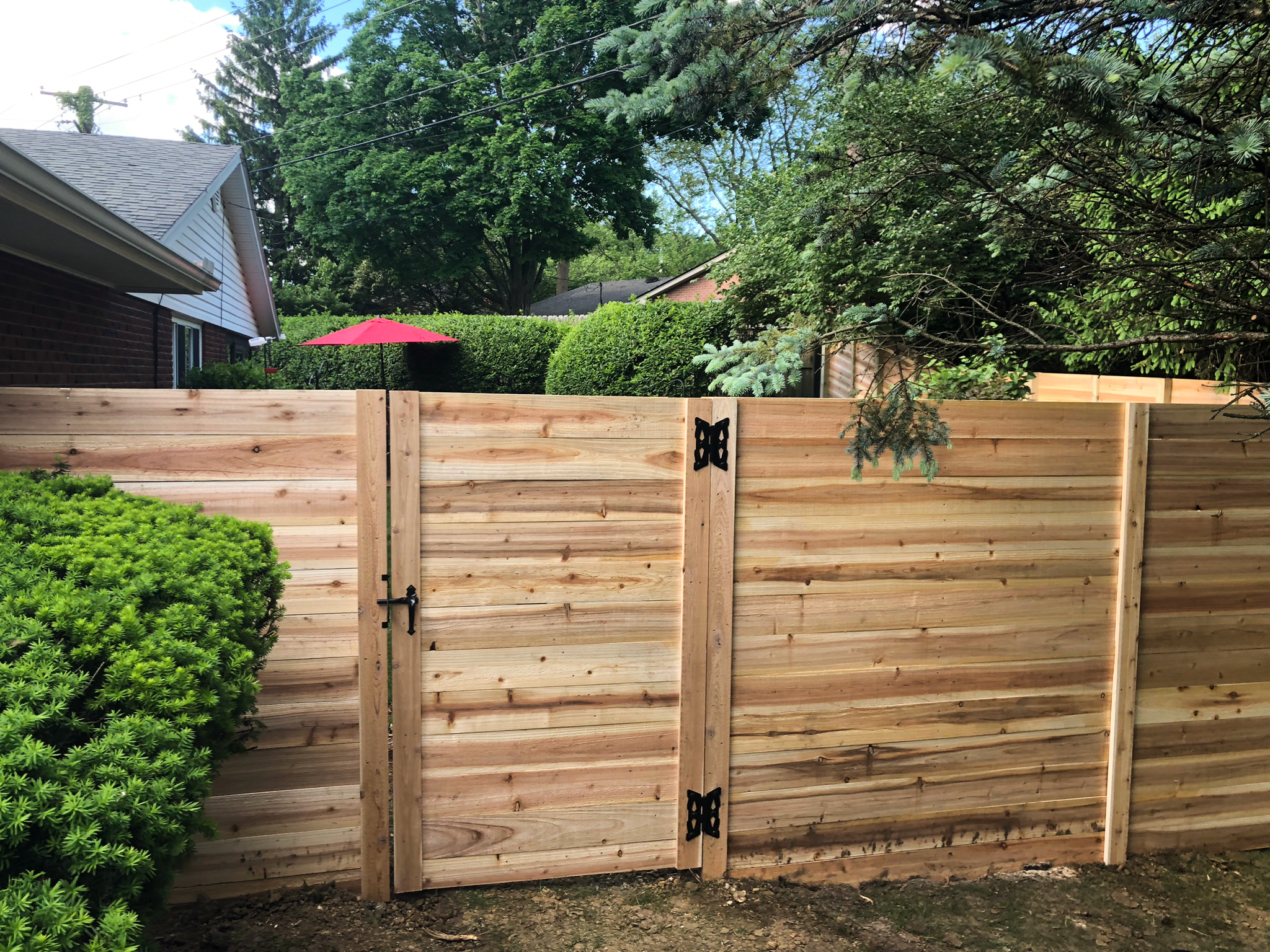 Horizontal Picket Privacy Fence (Outside)