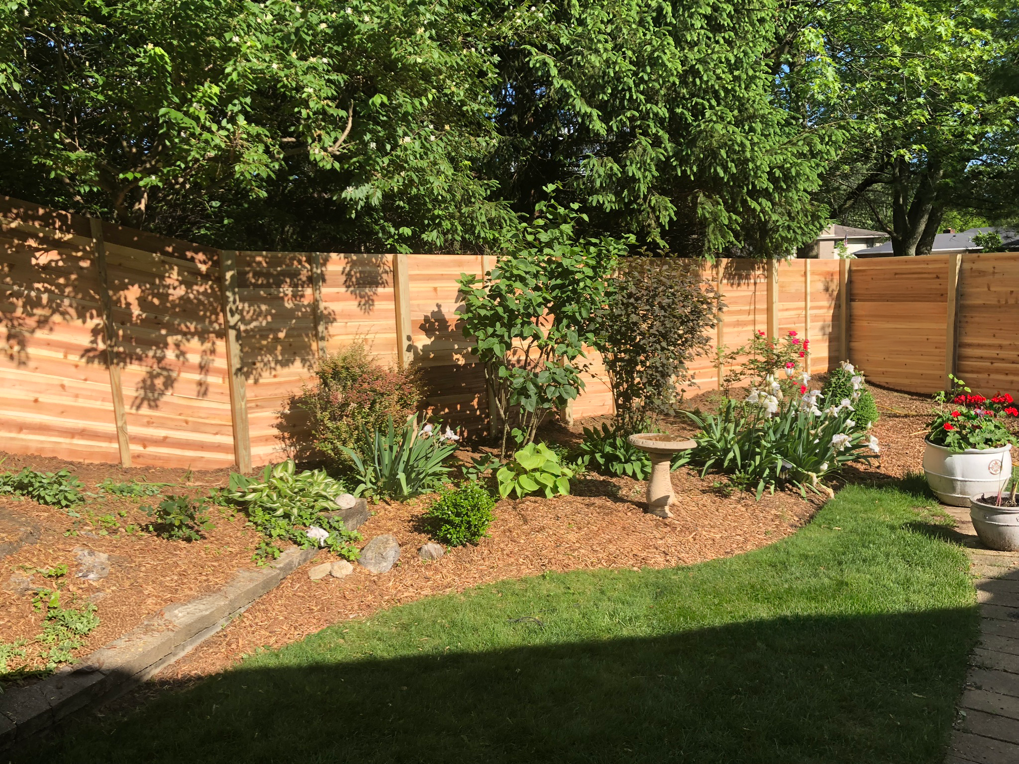 Horizontal Picket Privacy Fence (Inside)