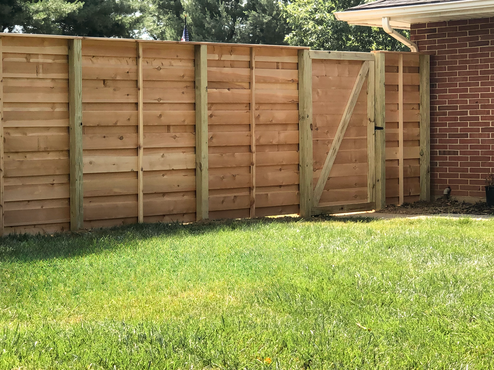 Horizontal Board on Board Privacy Fence (Inside)