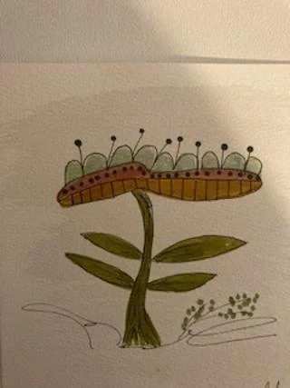 Whimsical Flower Watercolor Art Print # 25