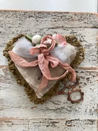 Vintage Inspired Velvet Heart