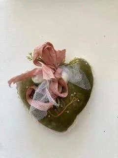 Handcrafted Velvet Heart Decor