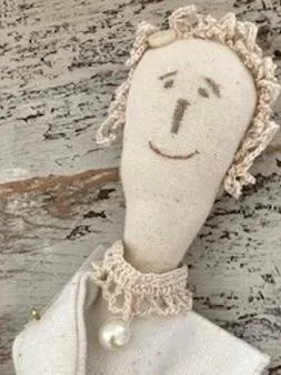 Handcrafted Vintage-Inspired Cloth Doll - Matilda