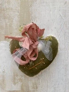 Handcrafted Velvet Heart Decor