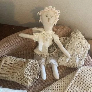 Vintage Handcrafted Cloth Doll - Clementine
