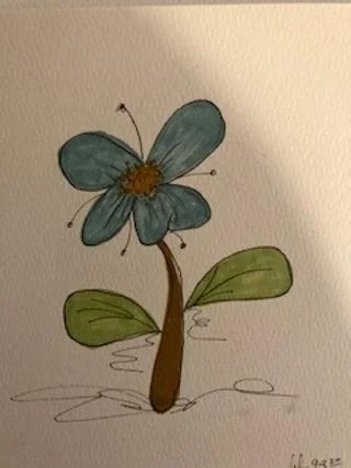 Whimsical Blue Blossom Art Print # 5