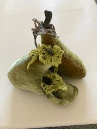 Handcrafted Velvet Pear Decoration