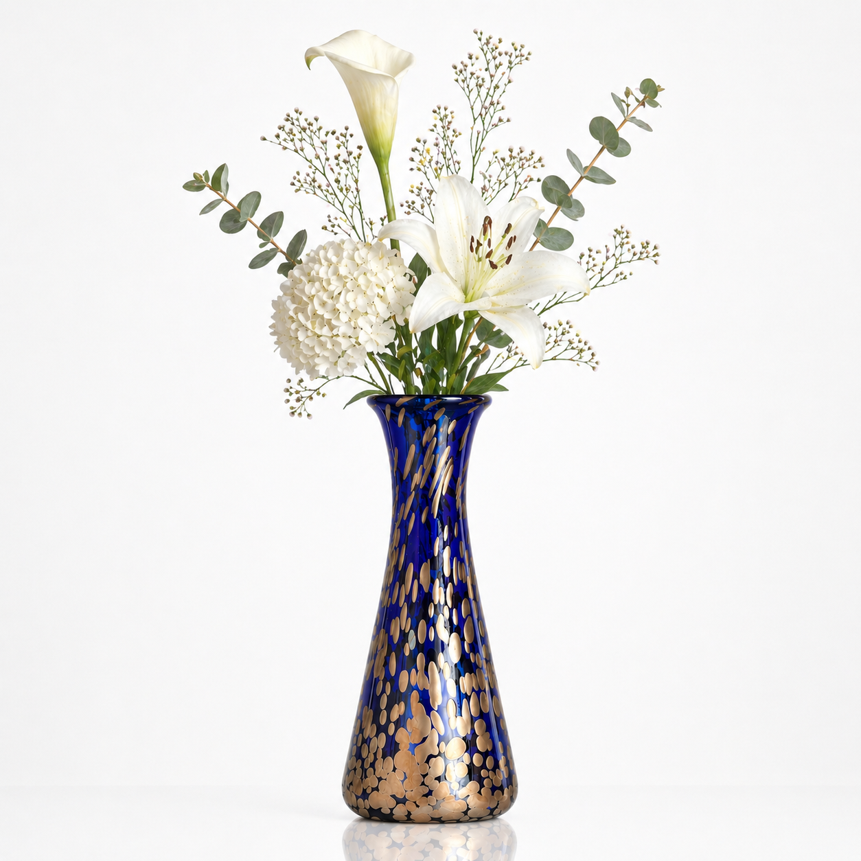 handblown flower vase #6512