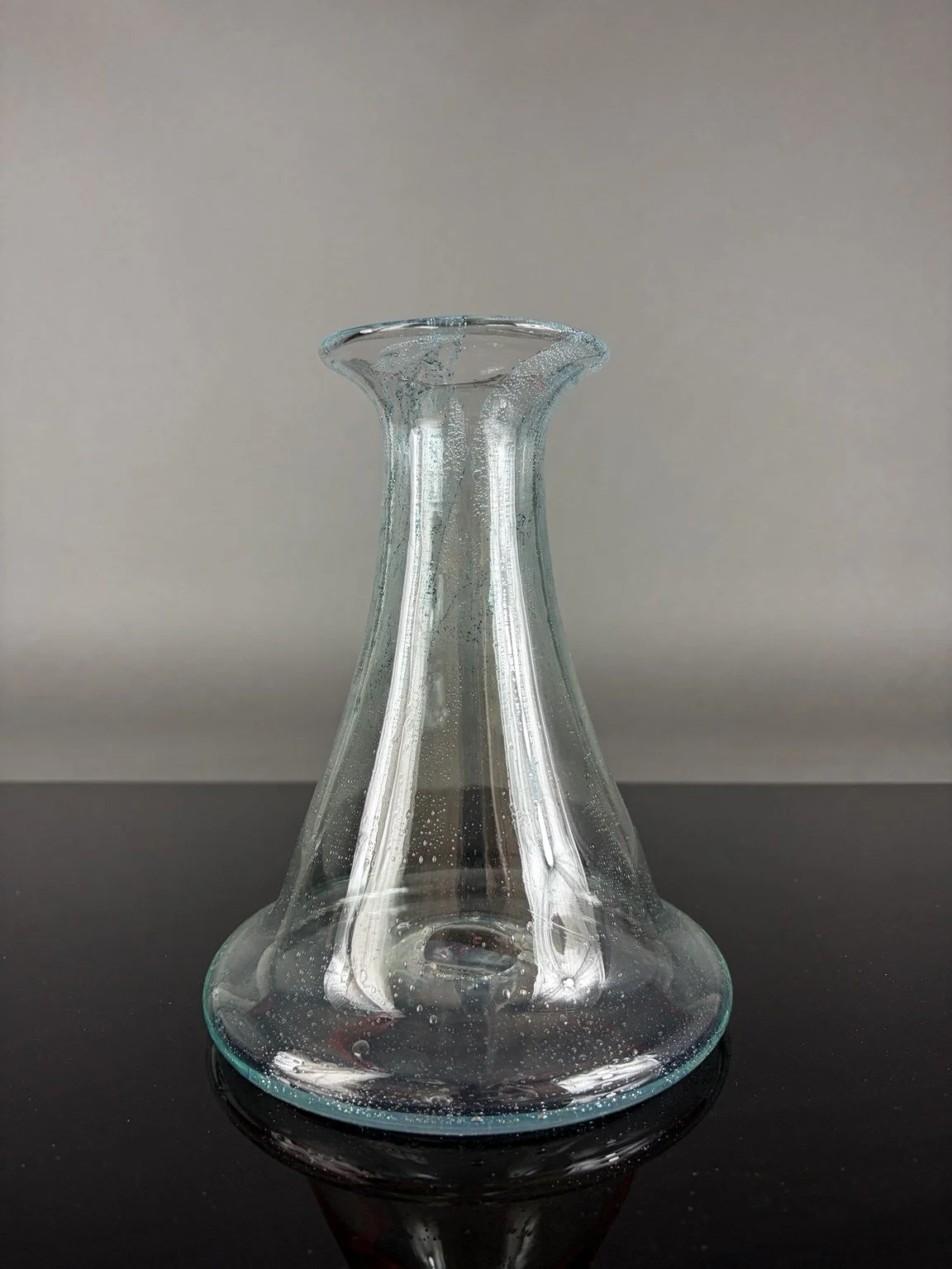 handblown flower vase #9446