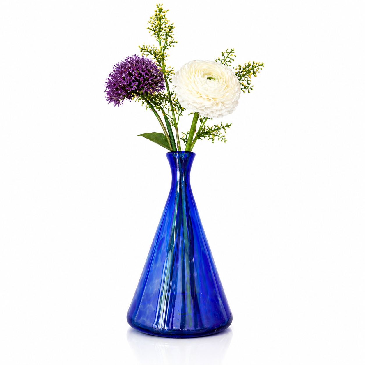 handblown flower vase #1375