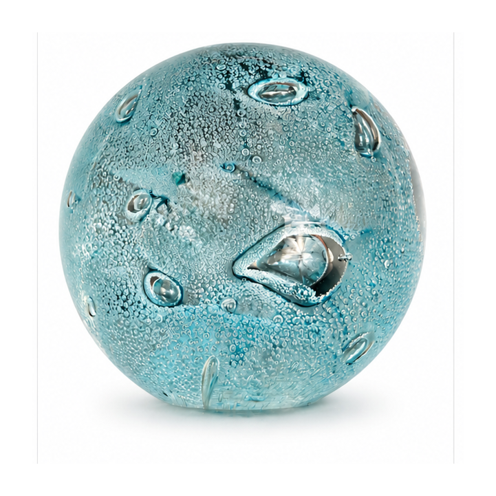 copper blue paperweight