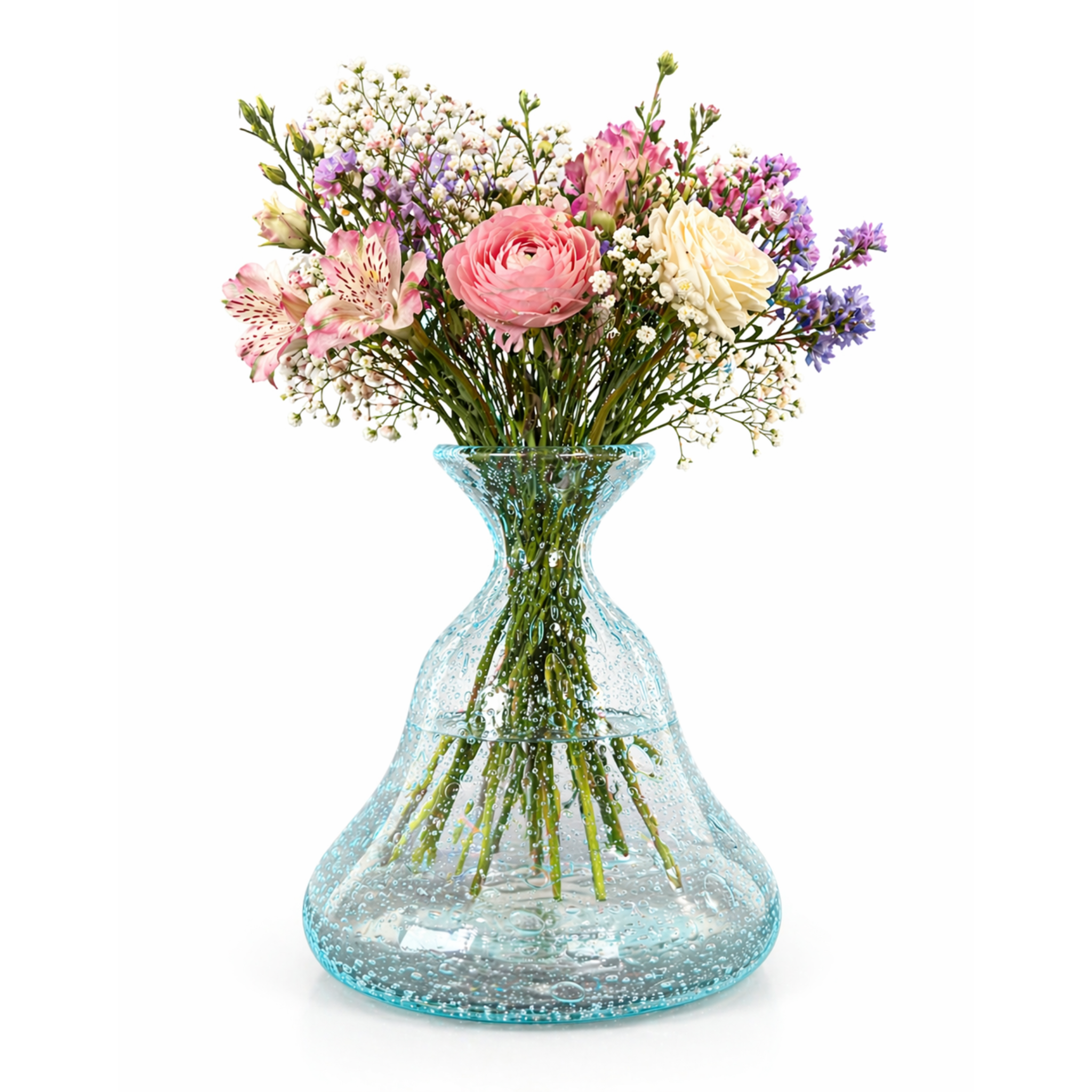 handblown flower vase #9446