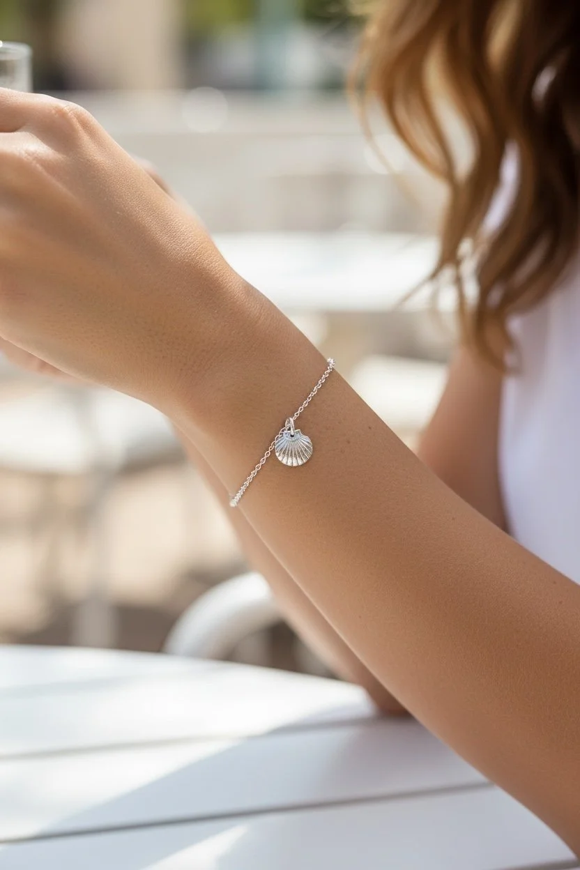 Fine Silver Shell Charm