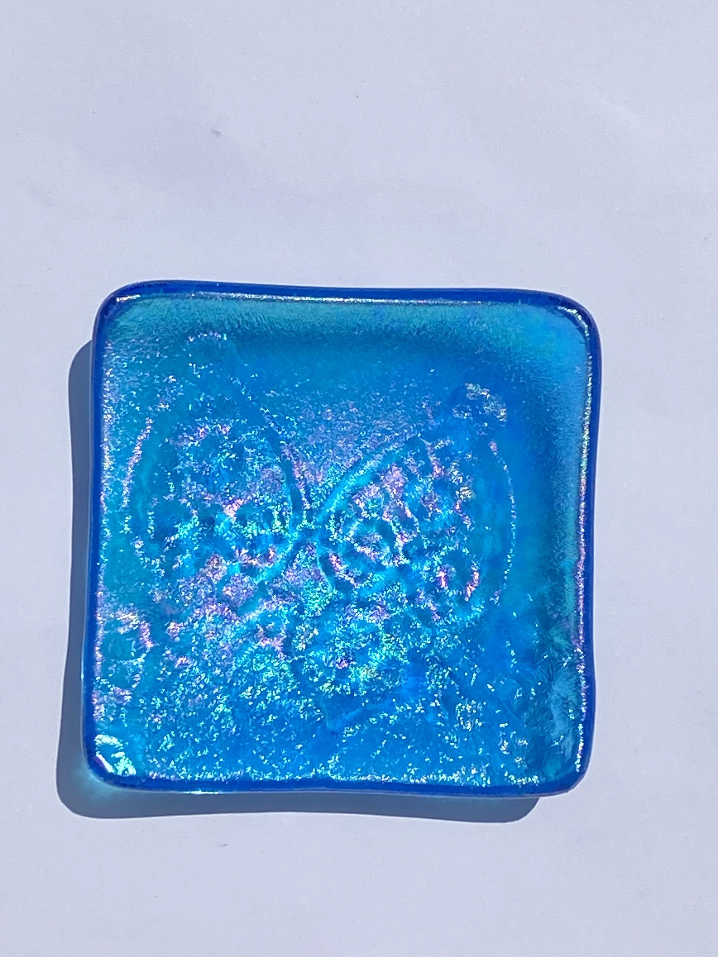 Iridescent Glass Accent Dish