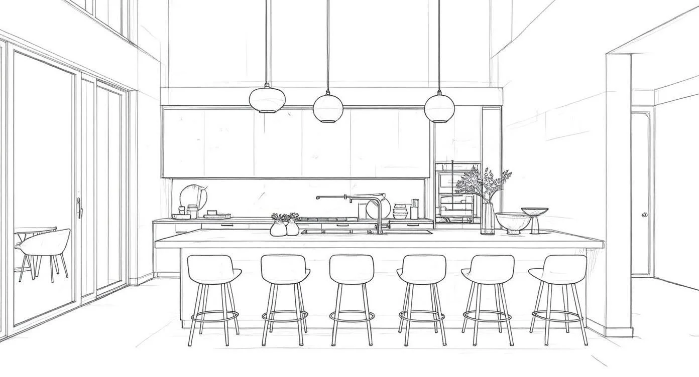 Luxury kitchen design atelier marrying European precision with American functionality. Explore bespoke kitchen architecture shaped by The Silent Kitchen System™ — calm, timeless, deeply human design for high-end homes.