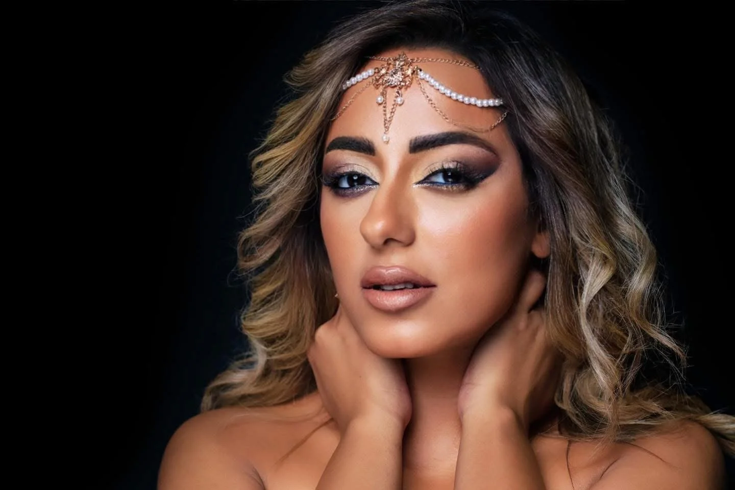 Full glam and jewelry