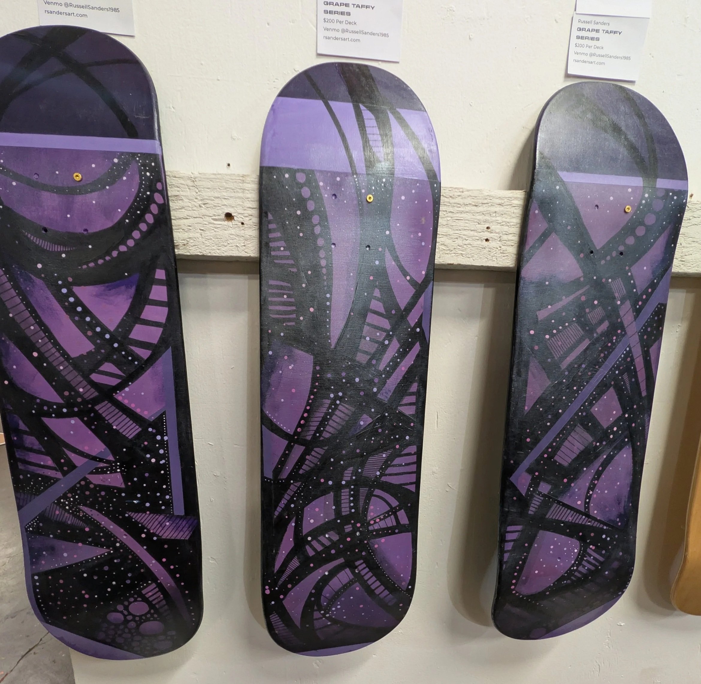 “Grape taffY” skate deck series
