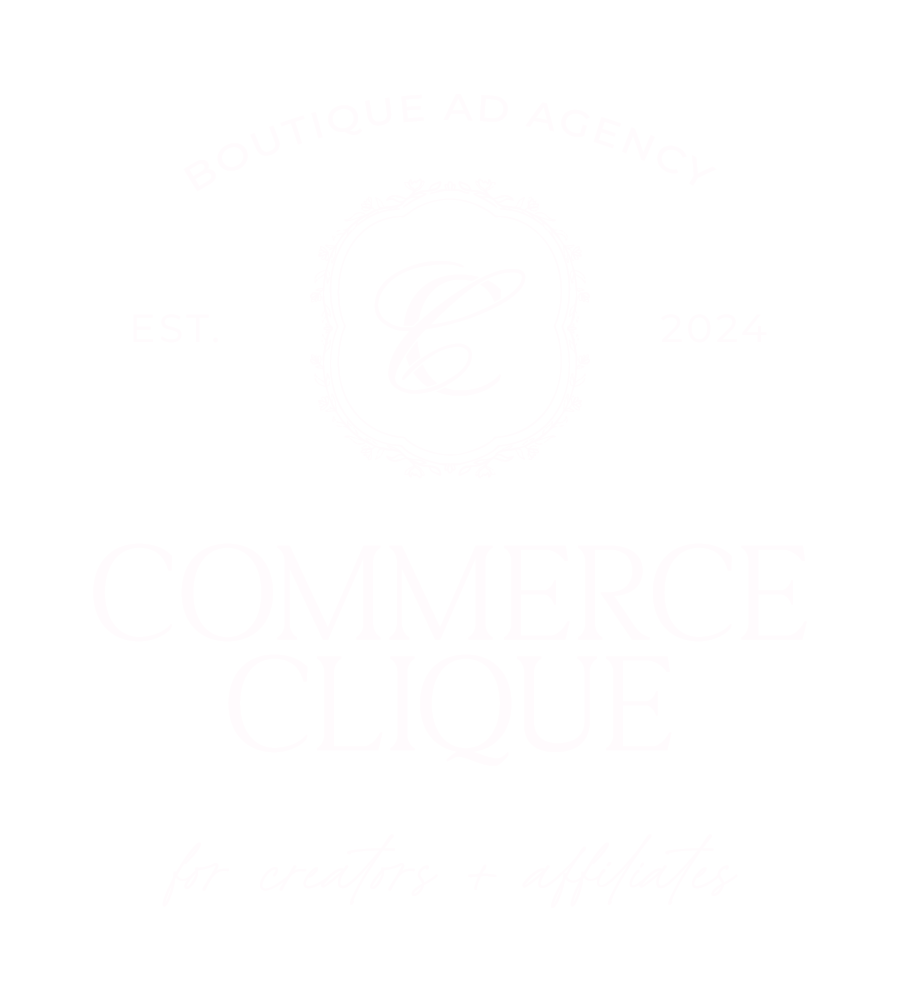 White primary logo for Commerce Clique