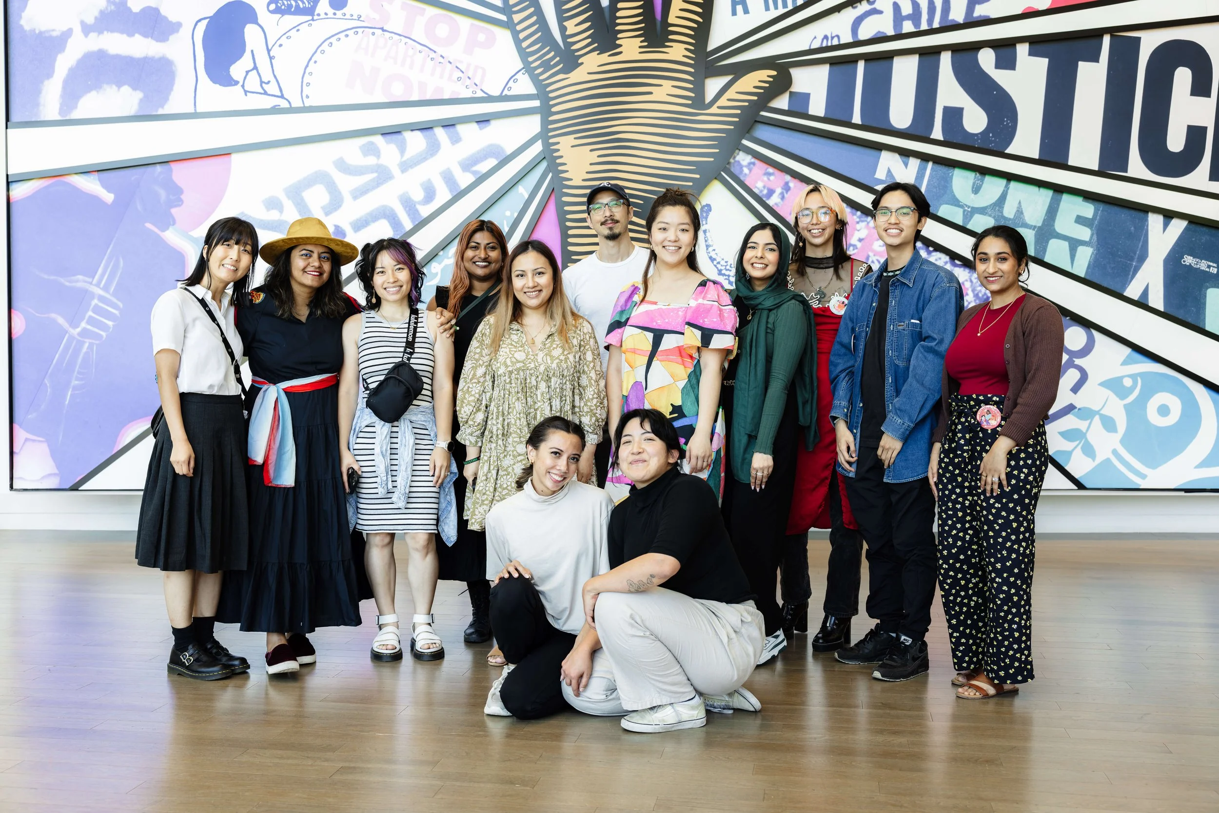 Group of Asian American artists at the Center for Civil and Human Rights.