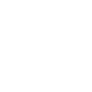 A simple white outline of a rocket on a black background.